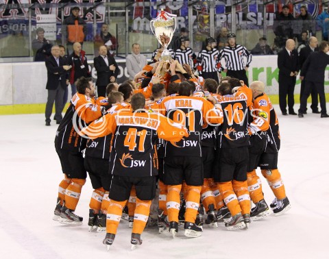  29.12.2012 SANOK HOKEJ NA LODZIE FINAL PUCHARU POLSKI MECZ CIARKO PBS BANK SANOK - JKH GKS JASTRZEBIE N/Z RADOSC WYGRANA MISTRZ POLSKI JKH JASTRZEBIE  