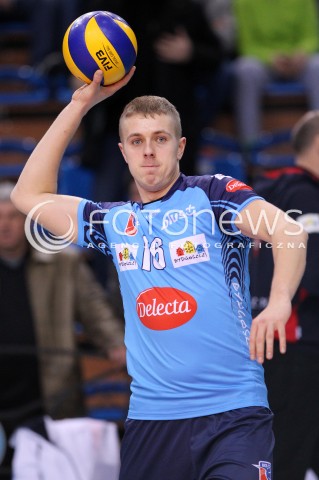  04.01.2013 RZESZOW SIATKOWKA PLUS LIGA 2012/2013 MEN VOLLEYBALL POLAND POLISH PLUSLIGA LEAGUE SEASON 2012/2013 MECZ ASSECO RESOVIA RZESZOW - DELECTA BYDGOSZCZ N/Z LUKASZ OWCZARZ  