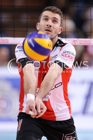  04.01.2013 RZESZOW SIATKOWKA PLUS LIGA 2012/2013 MEN VOLLEYBALL POLAND POLISH PLUSLIGA LEAGUE SEASON 2012/2013 MECZ ASSECO RESOVIA RZESZOW - DELECTA BYDGOSZCZ N/Z NIKOLA KOVACEVIC  