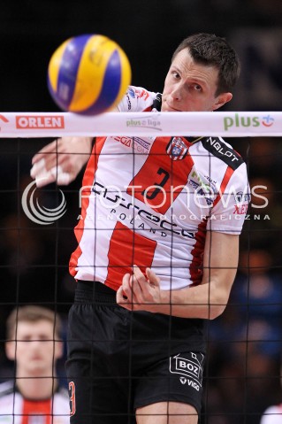  04.01.2013 RZESZOW SIATKOWKA PLUS LIGA 2012/2013 MEN VOLLEYBALL POLAND POLISH PLUSLIGA LEAGUE SEASON 2012/2013 MECZ ASSECO RESOVIA RZESZOW - DELECTA BYDGOSZCZ N/Z WOJCIECH GRZYB  