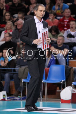  04.01.2013 RZESZOW SIATKOWKA PLUS LIGA 2012/2013 MEN VOLLEYBALL POLAND POLISH PLUSLIGA LEAGUE SEASON 2012/2013 MECZ ASSECO RESOVIA RZESZOW - DELECTA BYDGOSZCZ N/Z ANDRZEJ KOWAL TRENER ( HEAD COACH )  
