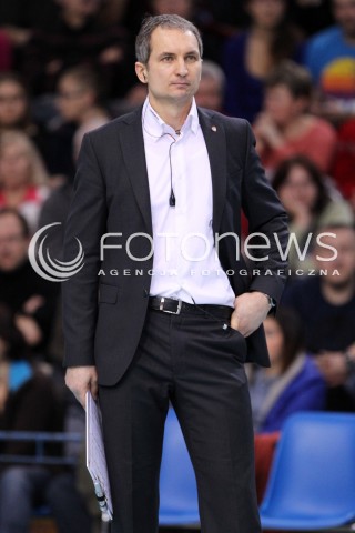  04.01.2013 RZESZOW SIATKOWKA PLUS LIGA 2012/2013 MEN VOLLEYBALL POLAND POLISH PLUSLIGA LEAGUE SEASON 2012/2013 MECZ ASSECO RESOVIA RZESZOW - DELECTA BYDGOSZCZ N/Z ANDRZEJ KOWAL TRENER ( HEAD COACH )  