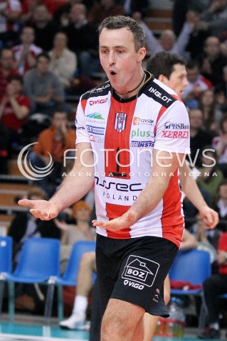  04.01.2013 RZESZOW SIATKOWKA PLUS LIGA 2012/2013 MEN VOLLEYBALL POLAND POLISH PLUSLIGA LEAGUE SEASON 2012/2013 MECZ ASSECO RESOVIA RZESZOW - DELECTA BYDGOSZCZ N/Z MACIEJ DOBROWOLSKI  