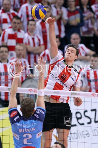  04.01.2013 RZESZOW SIATKOWKA PLUS LIGA 2012/2013 MEN VOLLEYBALL POLAND POLISH PLUSLIGA LEAGUE SEASON 2012/2013 MECZ ASSECO RESOVIA RZESZOW - DELECTA BYDGOSZCZ N/Z JOCHEN SCHOPS MICHAL MASNY  