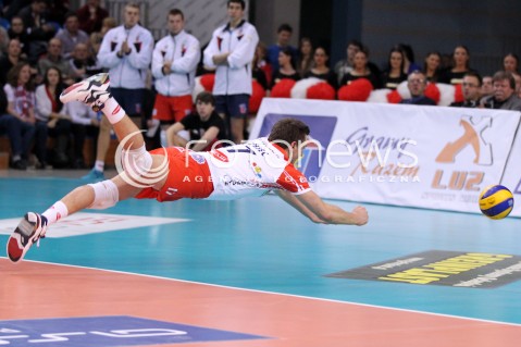  04.01.2013 RZESZOW SIATKOWKA PLUS LIGA 2012/2013 MEN VOLLEYBALL POLAND POLISH PLUSLIGA LEAGUE SEASON 2012/2013 MECZ ASSECO RESOVIA RZESZOW - DELECTA BYDGOSZCZ N/Z MICHAL DEBIEC  