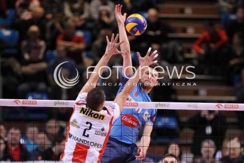  04.01.2013 RZESZOW SIATKOWKA PLUS LIGA 2012/2013 MEN VOLLEYBALL POLAND POLISH PLUSLIGA LEAGUE SEASON 2012/2013 MECZ ASSECO RESOVIA RZESZOW - DELECTA BYDGOSZCZ N/Z ANDRZEJ WRONA PAUL LOTMAN  