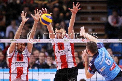  04.01.2013 RZESZOW SIATKOWKA PLUS LIGA 2012/2013 MEN VOLLEYBALL POLAND POLISH PLUSLIGA LEAGUE SEASON 2012/2013 MECZ ASSECO RESOVIA RZESZOW - DELECTA BYDGOSZCZ N/Z PAUL LOTMAN GRZEGORZ KOSOK DAWID KONARSKI  