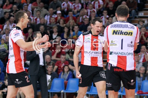  04.01.2013 RZESZOW SIATKOWKA PLUS LIGA 2012/2013 MEN VOLLEYBALL POLAND POLISH PLUSLIGA LEAGUE SEASON 2012/2013 MECZ ASSECO RESOVIA RZESZOW - DELECTA BYDGOSZCZ N/Z WOJCIECH GRZYB PAUL LOTMAN MACIEJ DOBROWOLSKI RADOSC  