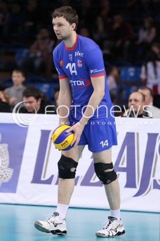  09.01.2013 RZESZOW SIATKOWKA MEZCZYZN PUCHAR POLSKI SEZON 2012/2013 <br />MEN VOLLEYBALL POLAND POLISH CUP SEASON 2012/2013 MECZ ASSECO RESOVIA RZESZOW - EFFECTOR KIELCE <br />N/Z GRZEGORZ PAJAK  