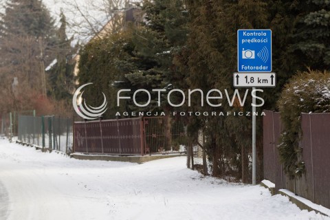  13.01.2013 RZESZOW ZDJECIE ILUSTRACYJNE N/Z ODCINKOWA KONTROLA PREDKOSCI FOTORADAR NA DRODZE  