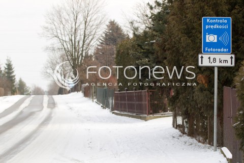  13.01.2013 RZESZOW ZDJECIE ILUSTRACYJNE N/Z ODCINKOWA KONTROLA PREDKOSCI FOTORADAR NA DRODZE  