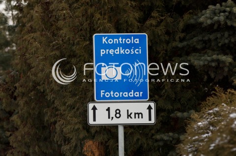  13.01.2013 RZESZOW ZDJECIE ILUSTRACYJNE N/Z ODCINKOWA KONTROLA PREDKOSCI FOTORADAR NA DRODZE  
