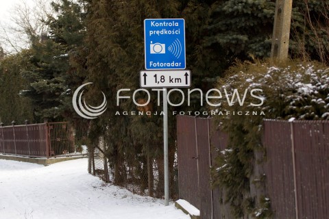  13.01.2013 RZESZOW ZDJECIE ILUSTRACYJNE N/Z ODCINKOWA KONTROLA PREDKOSCI FOTORADAR NA DRODZE  