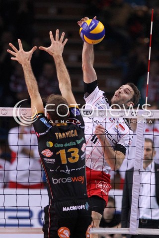  15.01.2013 RZESZOW SIATKOWKA LIGA MISTRZOW <br />MEN CEV VOLLEYBALL CHAMPIONS LEAGUE 2013 MATCH ASSECO RESOVIA RZESZOW - LUBE BANCA MARCHE MACERATA <br />N/Z D11 DRAGAN TRAVICA  