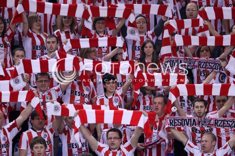  15.01.2013 RZESZOW SIATKOWKA LIGA MISTRZOW <br />MEN CEV VOLLEYBALL CHAMPIONS LEAGUE 2013 MATCH ASSECO RESOVIA RZESZOW - LUBE BANCA MARCHE MACERATA <br />N/Z KIBICE KIBIC PASIAK PASIAKI SZALIK SZALIKI  