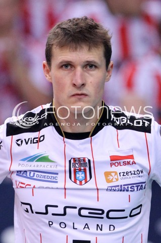  15.01.2013 RZESZOW SIATKOWKA LIGA MISTRZOW <br />MEN CEV VOLLEYBALL CHAMPIONS LEAGUE 2013 MATCH ASSECO RESOVIA RZESZOW - LUBE BANCA MARCHE MACERATA <br />N/Z LUKAS TICHACEK  
