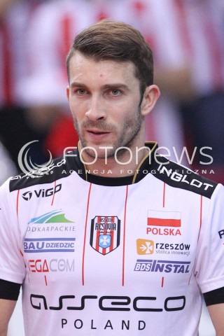  15.01.2013 RZESZOW SIATKOWKA LIGA MISTRZOW <br />MEN CEV VOLLEYBALL CHAMPIONS LEAGUE 2013 MATCH ASSECO RESOVIA RZESZOW - LUBE BANCA MARCHE MACERATA <br />N/Z NIKOLA KOVACEVIC  