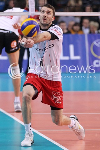  15.01.2013 RZESZOW SIATKOWKA LIGA MISTRZOW <br />MEN CEV VOLLEYBALL CHAMPIONS LEAGUE 2013 MATCH ASSECO RESOVIA RZESZOW - LUBE BANCA MARCHE MACERATA <br />N/Z NIKOLA KOVACEVIC  