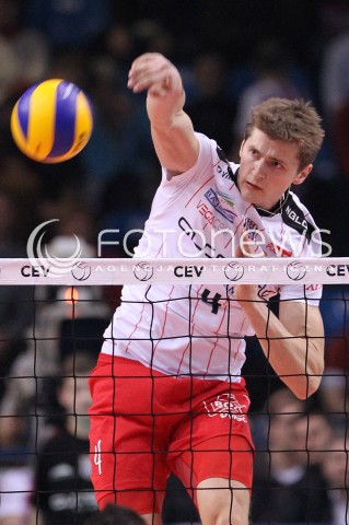  15.01.2013 RZESZOW SIATKOWKA LIGA MISTRZOW <br />MEN CEV VOLLEYBALL CHAMPIONS LEAGUE 2013 MATCH ASSECO RESOVIA RZESZOW - LUBE BANCA MARCHE MACERATA <br />N/Z PIOTR NOWAKOWSKI  