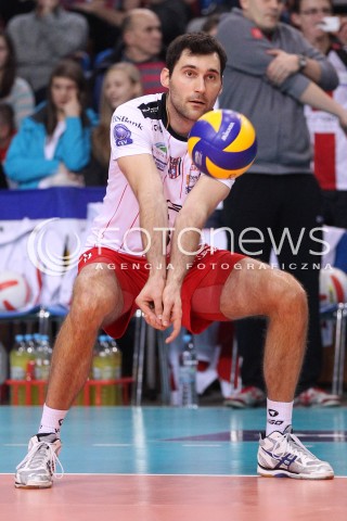  15.01.2013 RZESZOW SIATKOWKA LIGA MISTRZOW <br />MEN CEV VOLLEYBALL CHAMPIONS LEAGUE 2013 MATCH ASSECO RESOVIA RZESZOW - LUBE BANCA MARCHE MACERATA <br />N/Z GRZEGORZ KOSOK  