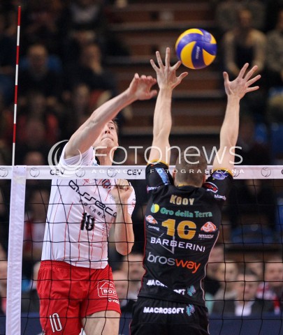  15.01.2013 RZESZOW SIATKOWKA LIGA MISTRZOW <br />MEN CEV VOLLEYBALL CHAMPIONS LEAGUE 2013 MATCH ASSECO RESOVIA RZESZOW - LUBE BANCA MARCHE MACERATA <br />N/Z JOCHEN SCHOPS DICK KOOY  