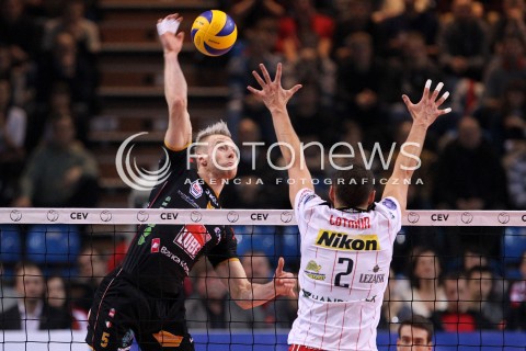  15.01.2013 RZESZOW SIATKOWKA LIGA MISTRZOW <br />MEN CEV VOLLEYBALL CHAMPIONS LEAGUE 2013 MATCH ASSECO RESOVIA RZESZOW - LUBE BANCA MARCHE MACERATA <br />N/Z IVAN ZAYTSEV PAUL LOTMAN  