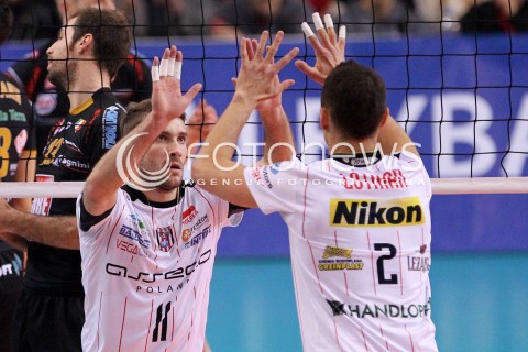  15.01.2013 RZESZOW SIATKOWKA LIGA MISTRZOW <br />MEN CEV VOLLEYBALL CHAMPIONS LEAGUE 2013 MATCH ASSECO RESOVIA RZESZOW - LUBE BANCA MARCHE MACERATA <br />N/Z NIKOLA KOVACEVIC PAUL LOTMAN  