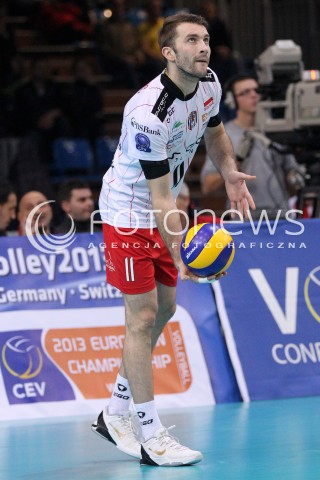  15.01.2013 RZESZOW SIATKOWKA LIGA MISTRZOW <br />MEN CEV VOLLEYBALL CHAMPIONS LEAGUE 2013 MATCH ASSECO RESOVIA RZESZOW - LUBE BANCA MARCHE MACERATA <br />N/Z NIKOLA KOVACEVIC  