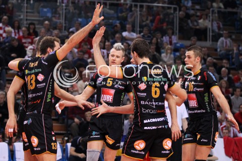  15.01.2013 RZESZOW SIATKOWKA LIGA MISTRZOW <br />MEN CEV VOLLEYBALL CHAMPIONS LEAGUE 2013 MATCH ASSECO RESOVIA RZESZOW - LUBE BANCA MARCHE MACERATA <br />N/Z IVAN ZAYTSEV DICK KOOY RADOSC  