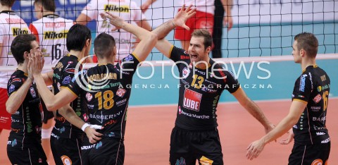  15.01.2013 RZESZOW SIATKOWKA LIGA MISTRZOW <br />MEN CEV VOLLEYBALL CHAMPIONS LEAGUE 2013 MATCH ASSECO RESOVIA RZESZOW - LUBE BANCA MARCHE MACERATA <br />N/Z DRAGAN TRAVICA RADOSC  