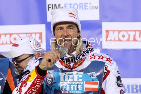  26.01.2013 SANOK ZUZEL NA LODZIE<br />FINAL DRUZYNOWYCH MISTRZOSTW SWIATA W ZUZLU NA LODZIE 2013<br />FIM TEAM ICE SPEEDWAY GLADIATORS WORLD CHAMPIONSHIP<br />N/Z FRANZ ZOM ( AUSTRIA ) RADOSC  