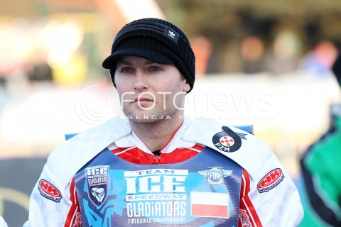  26.01.2013 SANOK ZUZEL NA LODZIE<br />FINAL DRUZYNOWYCH MISTRZOSTW SWIATA W ZUZLU NA LODZIE 2013<br />FIM TEAM ICE SPEEDWAY GLADIATORS WORLD CHAMPIONSHIP<br />N/Z PAWEL STRUGALA ( POLAND )  