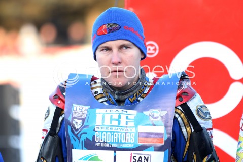  26.01.2013 SANOK ZUZEL NA LODZIE<br />FINAL DRUZYNOWYCH MISTRZOSTW SWIATA W ZUZLU NA LODZIE 2013<br />FIM TEAM ICE SPEEDWAY GLADIATORS WORLD CHAMPIONSHIP<br />N/Z NIKOLAY KRASNIKOV ( RUSSIA )  