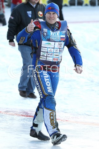  26.01.2013 SANOK ZUZEL NA LODZIE<br />FINAL DRUZYNOWYCH MISTRZOSTW SWIATA W ZUZLU NA LODZIE 2013<br />FIM TEAM ICE SPEEDWAY GLADIATORS WORLD CHAMPIONSHIP<br />N/Z NIKOLAY KRASNIKOV ( RUSSIA )  