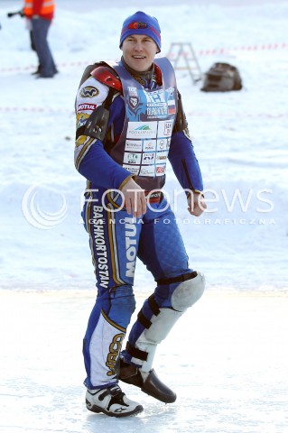  26.01.2013 SANOK ZUZEL NA LODZIE<br />FINAL DRUZYNOWYCH MISTRZOSTW SWIATA W ZUZLU NA LODZIE 2013<br />FIM TEAM ICE SPEEDWAY GLADIATORS WORLD CHAMPIONSHIP<br />N/Z NIKOLAY KRASNIKOV ( RUSSIA )  