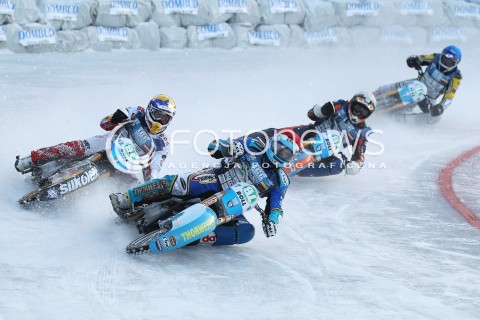  26.01.2013 SANOK ZUZEL NA LODZIE<br />FINAL DRUZYNOWYCH MISTRZOSTW SWIATA W ZUZLU NA LODZIE 2013<br />FIM TEAM ICE SPEEDWAY GLADIATORS WORLD CHAMPIONSHIP<br />N/Z RACE NUMBER 22 GUNTHER BAUER ( GERMANY ) HARALD SIMON ( AUSTRIA ) MAX NIEDERMAIER ( GERMANY ) FRANZ ZORN ( AUSTRIA )  