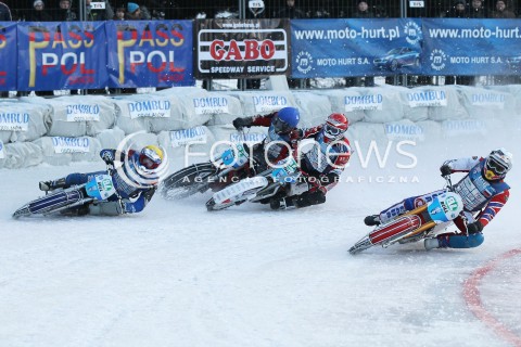 26.01.2013 SANOK ZUZEL NA LODZIE<br />FINAL DRUZYNOWYCH MISTRZOSTW SWIATA W ZUZLU NA LODZIE 2013<br />FIM TEAM ICE SPEEDWAY GLADIATORS WORLD CHAMPIONSHIP<br />N/Z RACE NUMBER 23 ROBERT HENDERSON ( SWEDEN ) DANIIL IVANOV ( RUSSIA ) STEFAN SVENSSON ( SWEDEN ) DMITRY KOLTAKOV ( RUSSIA )  
