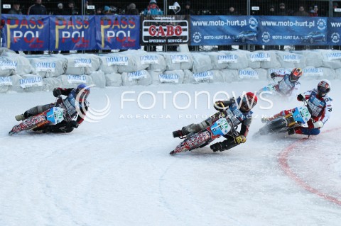  26.01.2013 SANOK ZUZEL NA LODZIE<br />FINAL DRUZYNOWYCH MISTRZOSTW SWIATA W ZUZLU NA LODZIE 2013<br />FIM TEAM ICE SPEEDWAY GLADIATORS WORLD CHAMPIONSHIP<br />N/Z RACE NUMBER 24 ANTONIN KLATOVSKY ( CZECH REPUBLIC ) GRZEGORZ KNAPP ( POLAND ) JAN KLATOVSKY ( CZECH REPUBLIC ) PAWEL STRUGALA ( POLAND )  