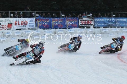  26.01.2013 SANOK ZUZEL NA LODZIE<br />FINAL DRUZYNOWYCH MISTRZOSTW SWIATA W ZUZLU NA LODZIE 2013<br />FIM TEAM ICE SPEEDWAY GLADIATORS WORLD CHAMPIONSHIP<br />N/Z RACE NUMBER 26 ANTONIN KLATOVSKY ( CZECH REPUBLIC ) ROBERT HENDERSON ( SWEDEN ) JAN KLATOVSKY ( CZECH REPUBLIC ) STEFAN SVENSSON ( SWEDEN )  