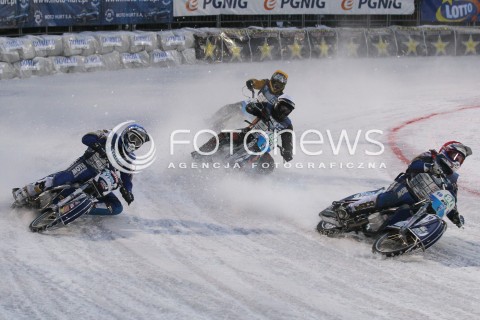  26.01.2013 SANOK ZUZEL NA LODZIE<br />FINAL DRUZYNOWYCH MISTRZOSTW SWIATA W ZUZLU NA LODZIE 2013<br />FIM TEAM ICE SPEEDWAY GLADIATORS WORLD CHAMPIONSHIP<br />N/Z RACE NUMBER 28 DANIIL IVANOV ( RUSSIA ) ANTTI AAKKO ( FINLAND ) DMITRY KOLTAKOV ( RUSSIA ) TOMI TANI ( FINLAND )  