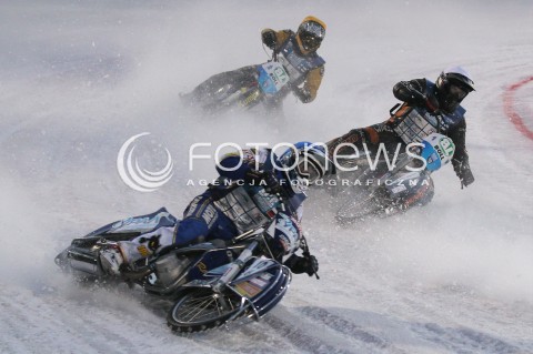  26.01.2013 SANOK ZUZEL NA LODZIE<br />FINAL DRUZYNOWYCH MISTRZOSTW SWIATA W ZUZLU NA LODZIE 2013<br />FIM TEAM ICE SPEEDWAY GLADIATORS WORLD CHAMPIONSHIP<br />N/Z RACE NUMBER 28 TOMI TANI DMITRY KOLTAKOV ( RUSSIA ) ANTTI AAKKO ( FINLAND )  