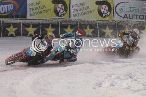  26.01.2013 SANOK ZUZEL NA LODZIE<br />FINAL DRUZYNOWYCH MISTRZOSTW SWIATA W ZUZLU NA LODZIE 2013<br />FIM TEAM ICE SPEEDWAY GLADIATORS WORLD CHAMPIONSHIP<br />N/Z RACE NUMBER 29 GUNTHER BAUER ( GERMANY ) ANTONIN KLATOVSKY ( CZECH REPUBLIC ) JAN KLATOVSKY ( CZECH REPUBLIC )  