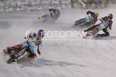  26.01.2013 SANOK ZUZEL NA LODZIE<br />FINAL DRUZYNOWYCH MISTRZOSTW SWIATA W ZUZLU NA LODZIE 2013<br />FIM TEAM ICE SPEEDWAY GLADIATORS WORLD CHAMPIONSHIP<br />N/Z RACE NUMBER 30 HARALD SIMON ( AUSTRIA ) ROBERT HENDERSON ( SWEDEN ) FRANZ ZORN ( AUSTRIA ) STEFAN SVENSSON ( SWEDEN )  