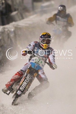  26.01.2013 SANOK ZUZEL NA LODZIE<br />FINAL DRUZYNOWYCH MISTRZOSTW SWIATA W ZUZLU NA LODZIE 2013<br />FIM TEAM ICE SPEEDWAY GLADIATORS WORLD CHAMPIONSHIP<br />N/Z RACE NUMBER 32 FRANZ ZORN ( AUSTRIA )  
