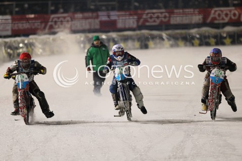  26.01.2013 SANOK ZUZEL NA LODZIE<br />FINAL DRUZYNOWYCH MISTRZOSTW SWIATA W ZUZLU NA LODZIE 2013<br />FIM TEAM ICE SPEEDWAY GLADIATORS WORLD CHAMPIONSHIP<br />N/Z RACE NUMBER 33 ANTONIN KLATOVSKY ( CZECH REPUBLIC ) DANIIL IVANOV ( RUSSIA ) JAN KLATOVSKY ( CZECH REPUBLIC )  