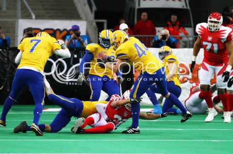  02.02.2013 FUTBOL AMERYKANSKI MECZ REPREZENTACJA POLSKA - SZWECJA  N/Z  PEDER JUNGSTED MARTIN KWARNMARK BABATUNDE AIYEGABUSI SEBASTIAN KRZYSZTOFEK  