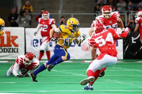  02.02.2013 FUTBOL AMERYKANSKI MECZ REPREZENTACJA POLSKA - SZWECJA  N/Z  DAMIEN SCANELLA JAKUB MALECKI  