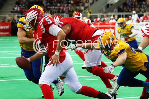  02.02.2013 FUTBOL AMERYKANSKI MECZ REPREZENTACJA POLSKA - SZWECJA  N/Z BART ZEMANEK  