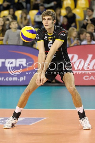  02.02.2013 KIELCE SIATKOWKA PLUS LIGA 2012/2013<br />MEN VOLLEYBALL POLAND POLISH PLUSLIGA LEAGUE SEASON 2012/2013 <br />MECZ EFFECTOR KIELCE - PGE SKRA BELCHATOW N/Z KAROL KLOS  