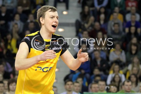  02.02.2013 KIELCE SIATKOWKA PLUS LIGA 2012/2013<br />MEN VOLLEYBALL POLAND POLISH PLUSLIGA LEAGUE SEASON 2012/2013 <br />MECZ EFFECTOR KIELCE - PGE SKRA BELCHATOW N/Z KACPER TUROBOS  